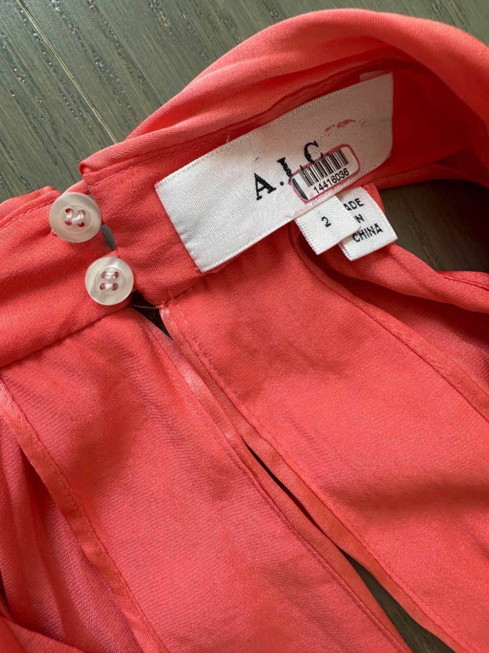 ALC A.L.C. Rose Midi Pleated Dress Coral Orange Plunge Neck Size 2 - Picture 6 of 9
